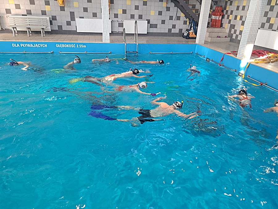 Hokej pod wodą Walenie Siemianowice Śląskie Trening 7 I 2023